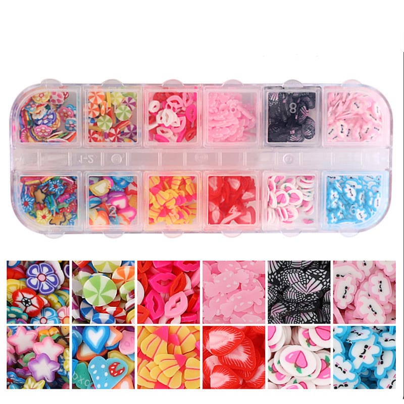 Clearance price Mixed colorful slices in a case